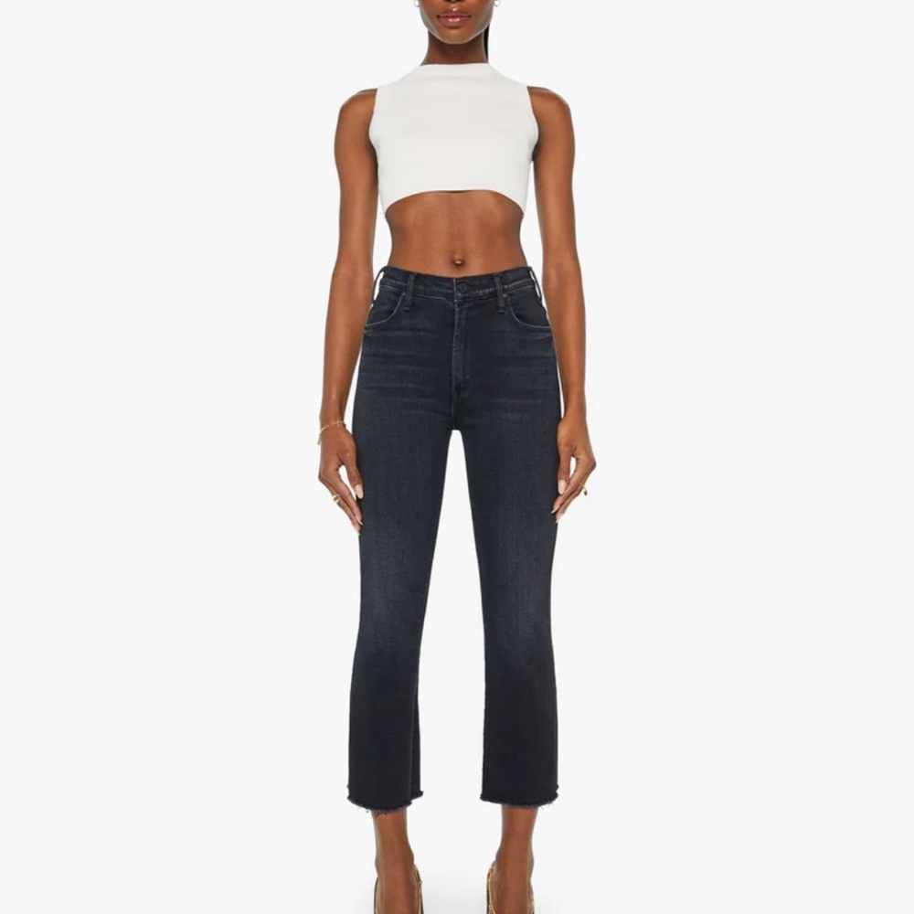 Mother Hustler Jeans Ankle Frey Sz 28 Night in Paris NWOT Black